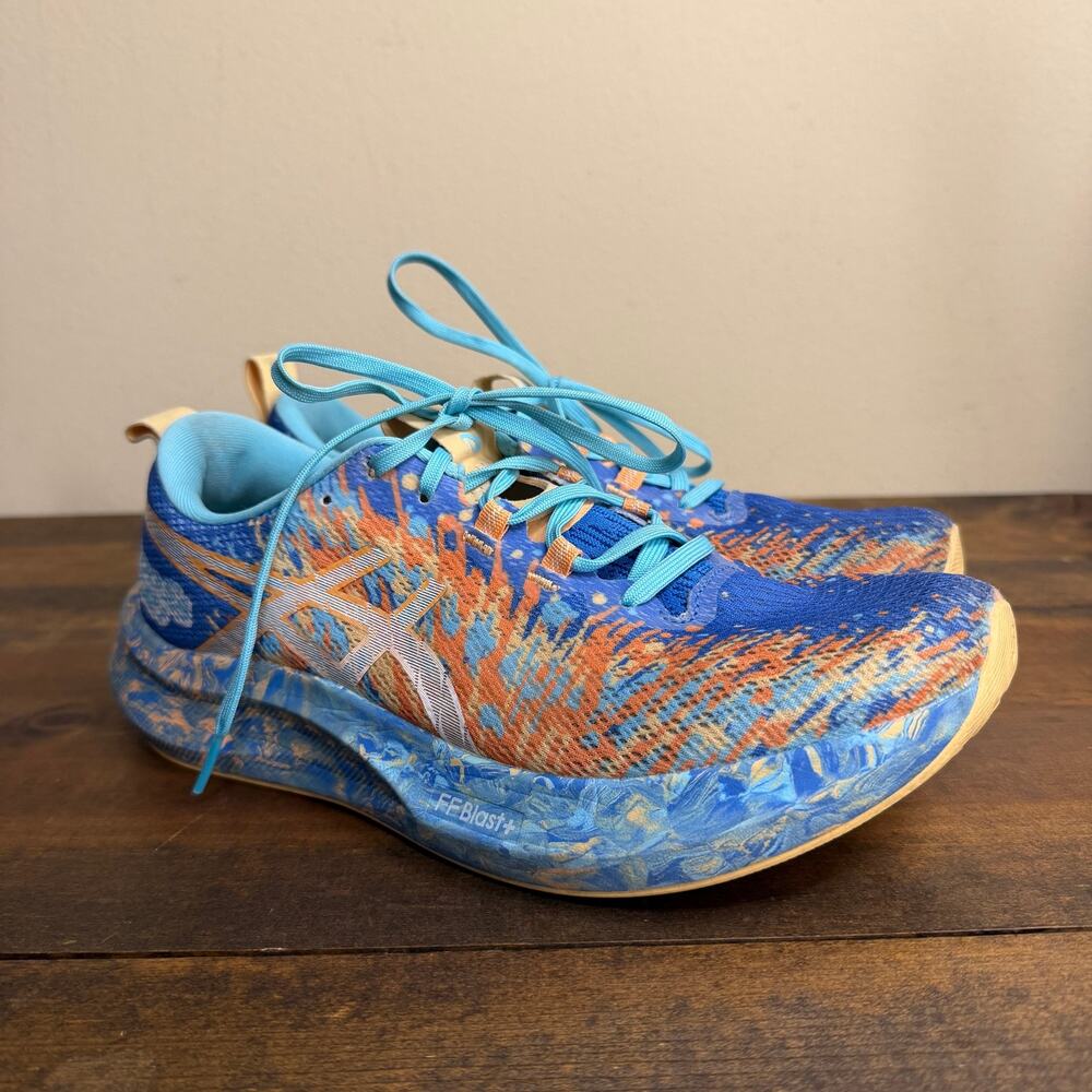 Asics Noosa Tri 16 Nature Blue Faded Orange Women's size 10 Running Shoes Fun